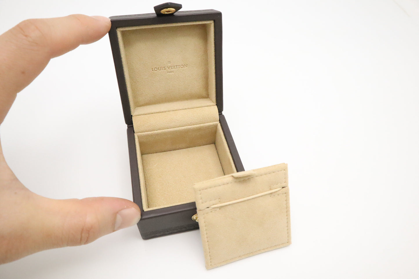 Louis Vuitton Jewelry Box in Brown Leather