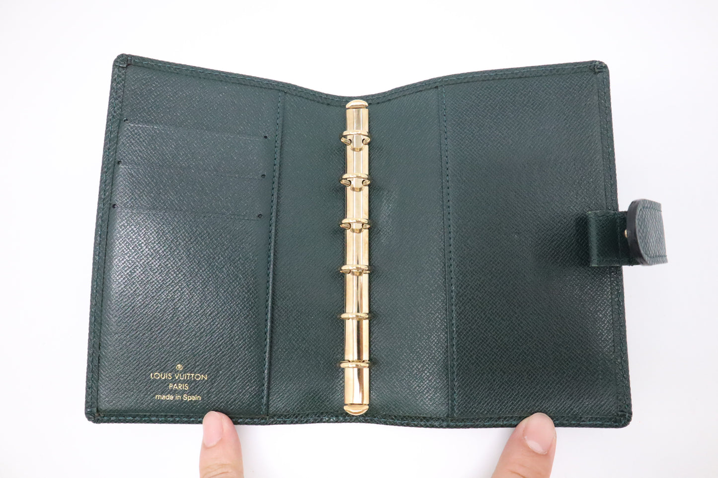 Louis Vuitton Agenda PM in Green Taiga Leather