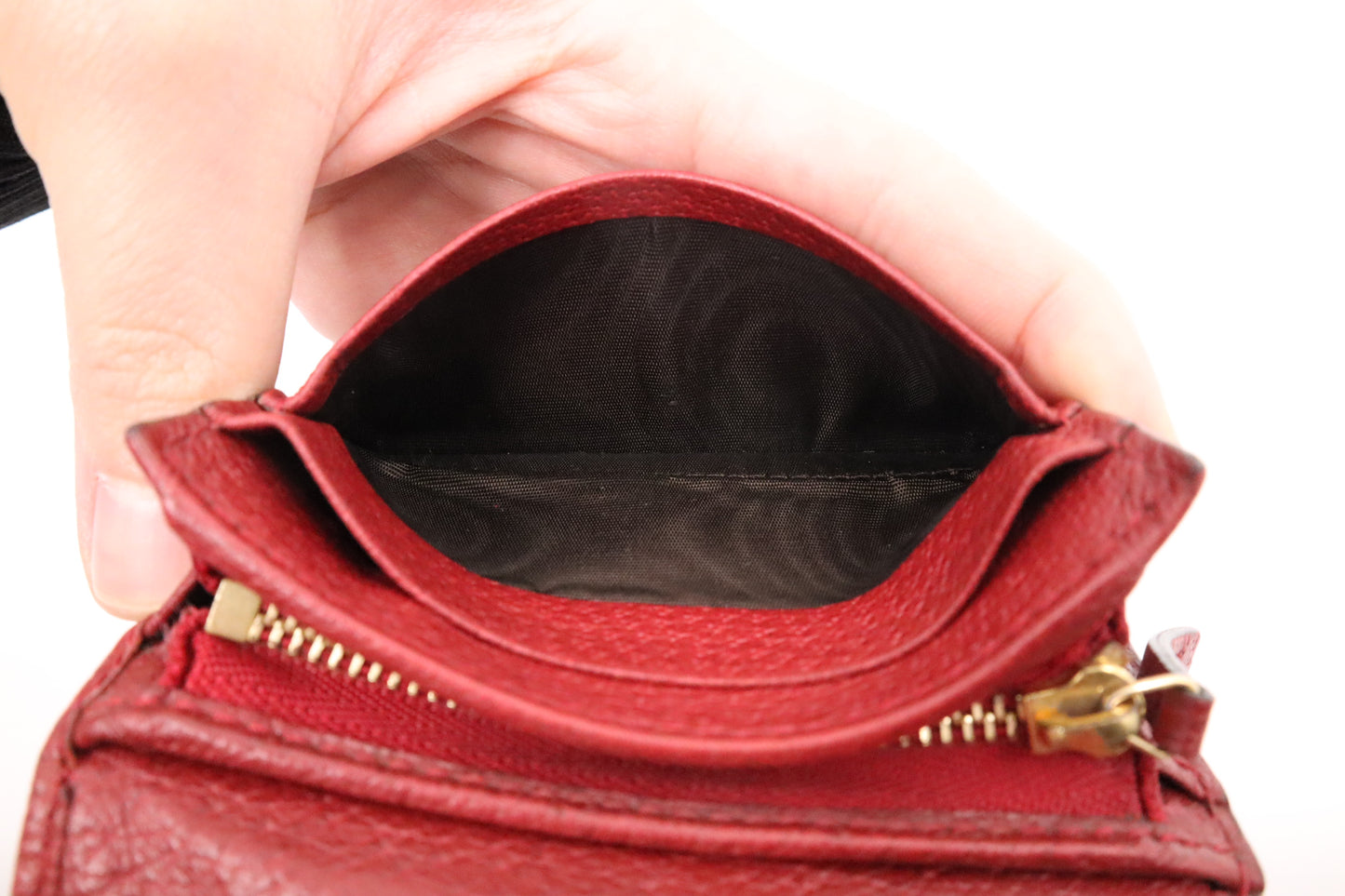 Gucci Flora Card Case Wallet in Red Leather