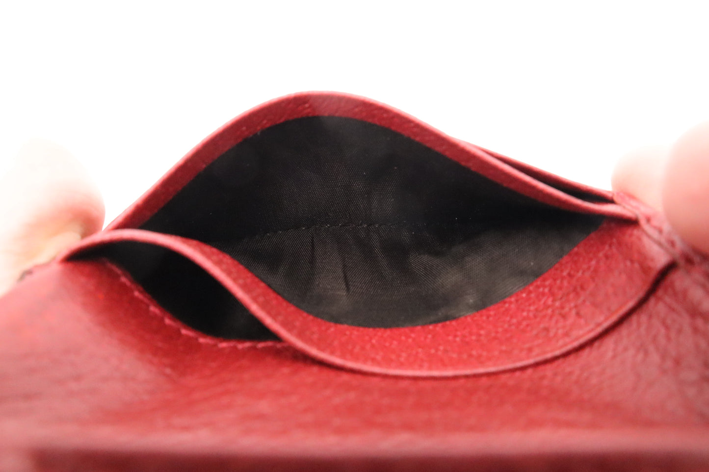 Gucci Flora Card Case Wallet in Red Leather