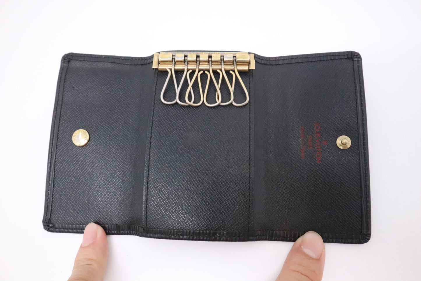Louis Vuitton 6 Key Case in Black Epi Leather