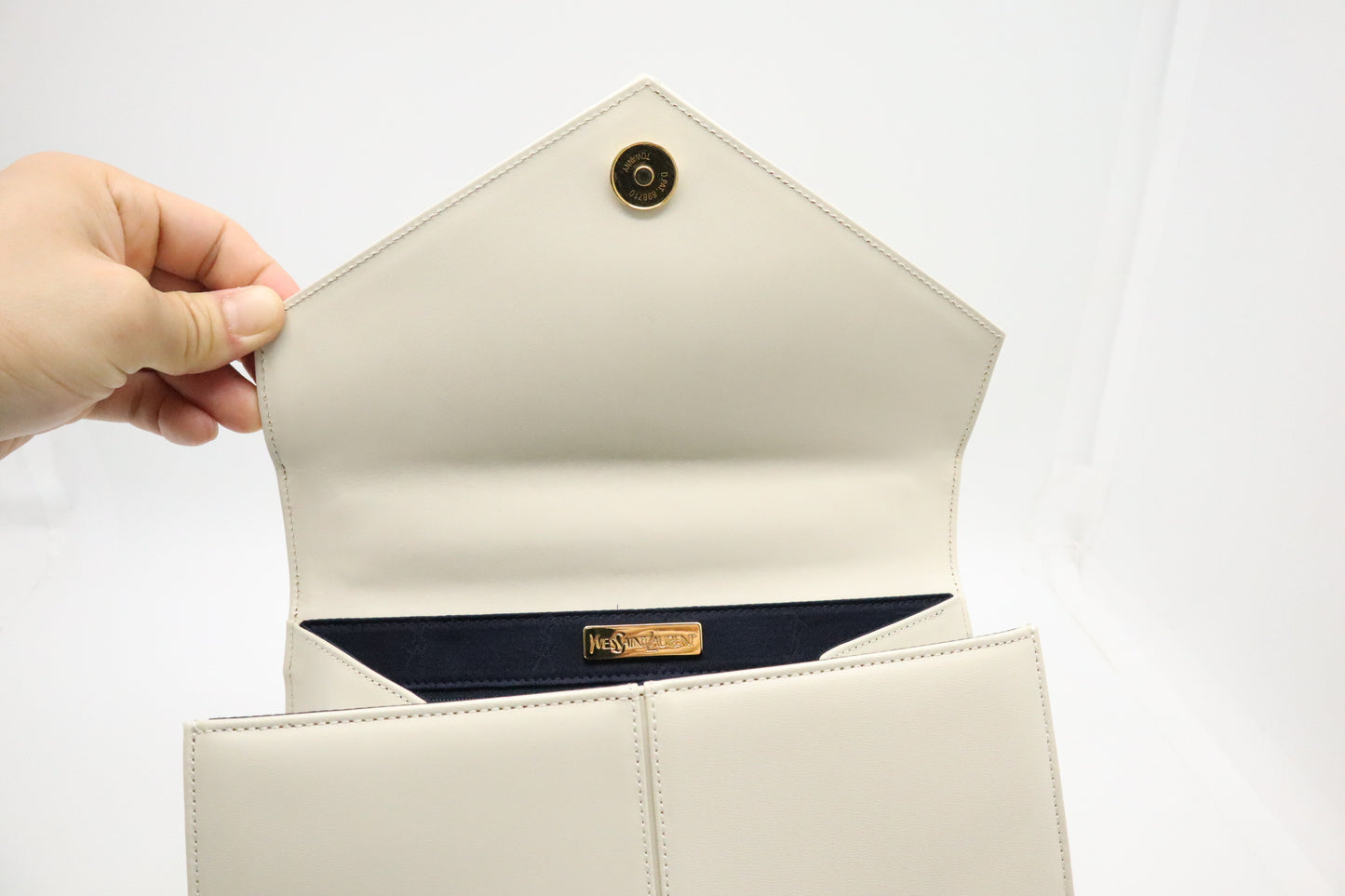 YSL Saint Laurent Handbag in White Leather