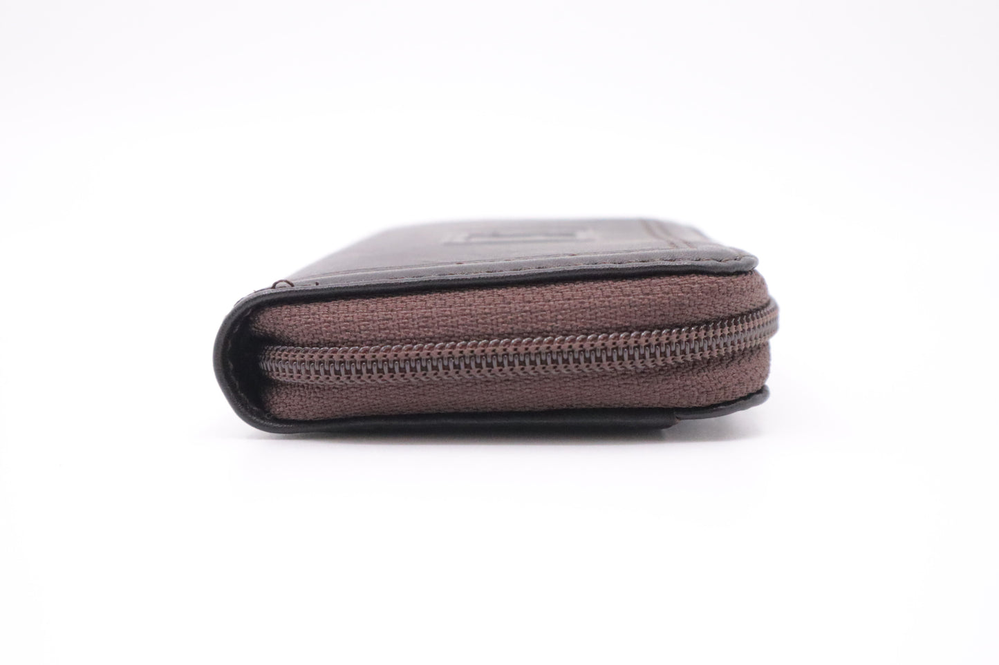 YSL Saint Laurent Coin Case in Brown Leather