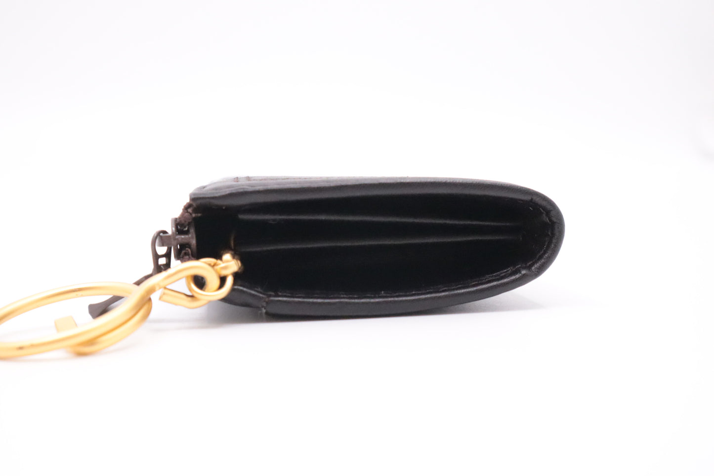 YSL Saint Laurent Coin Case in Brown Leather