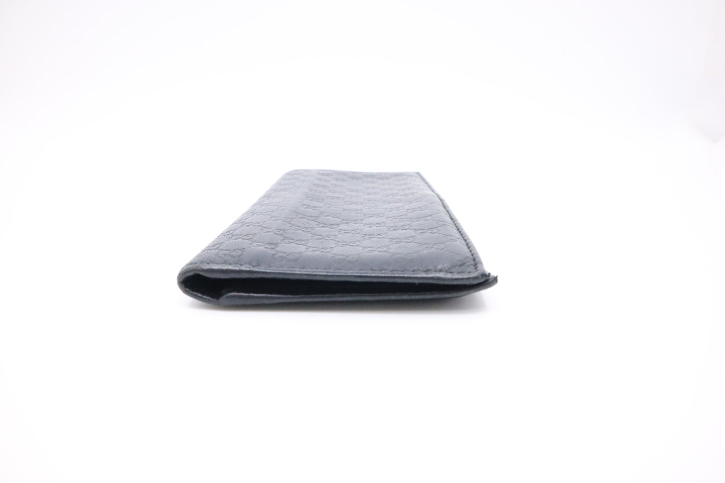 Gucci Bifold Long Wallet in Navy Microguccissima Leather