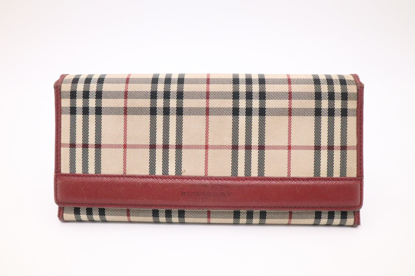 Burberry Bifold Long Wallet in Nova Check Canvas