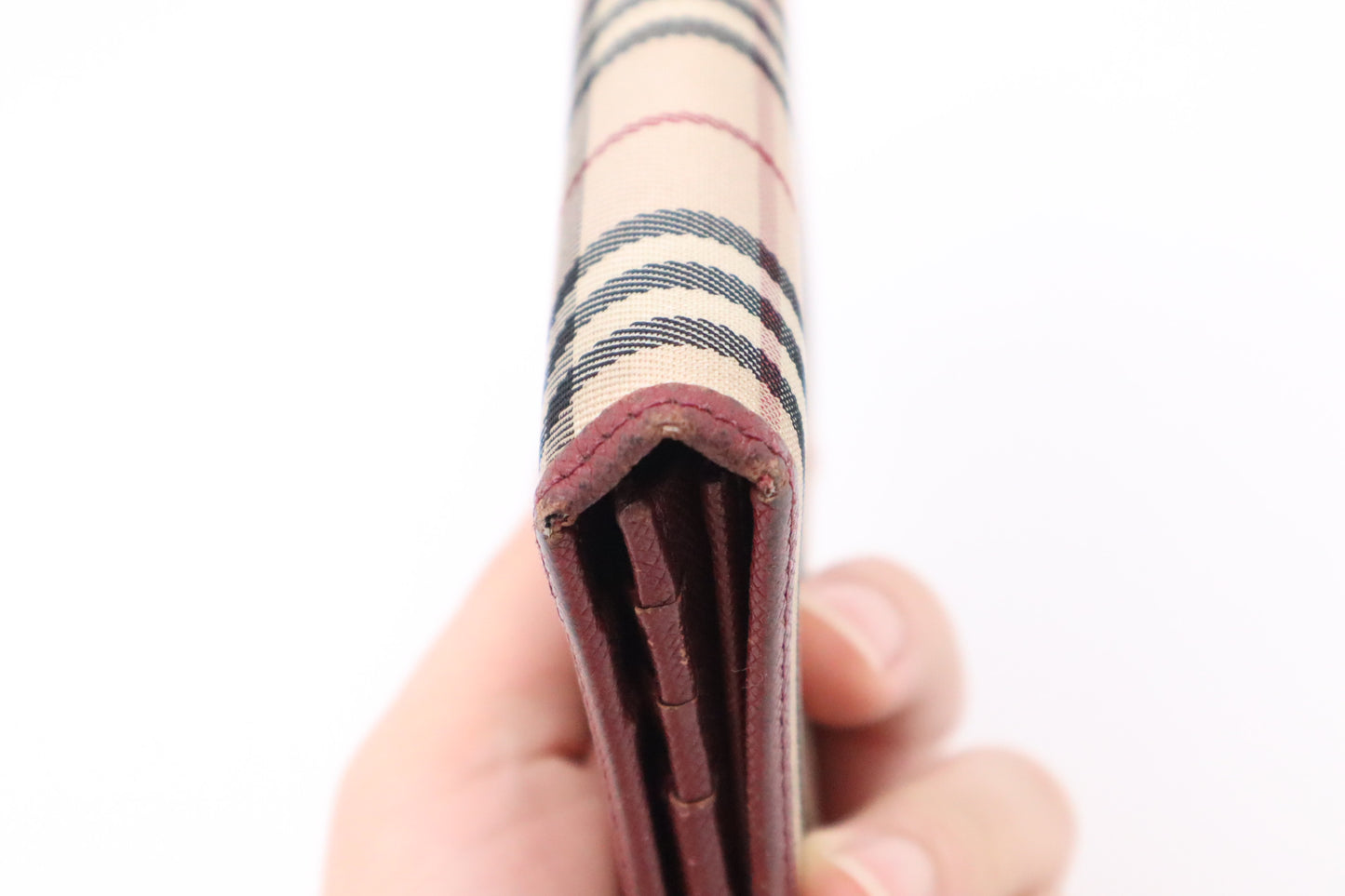 Burberry Bifold Long Wallet in Nova Check Canvas