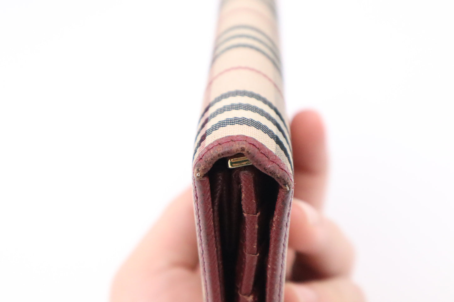 Burberry Bifold Long Wallet in Nova Check Canvas
