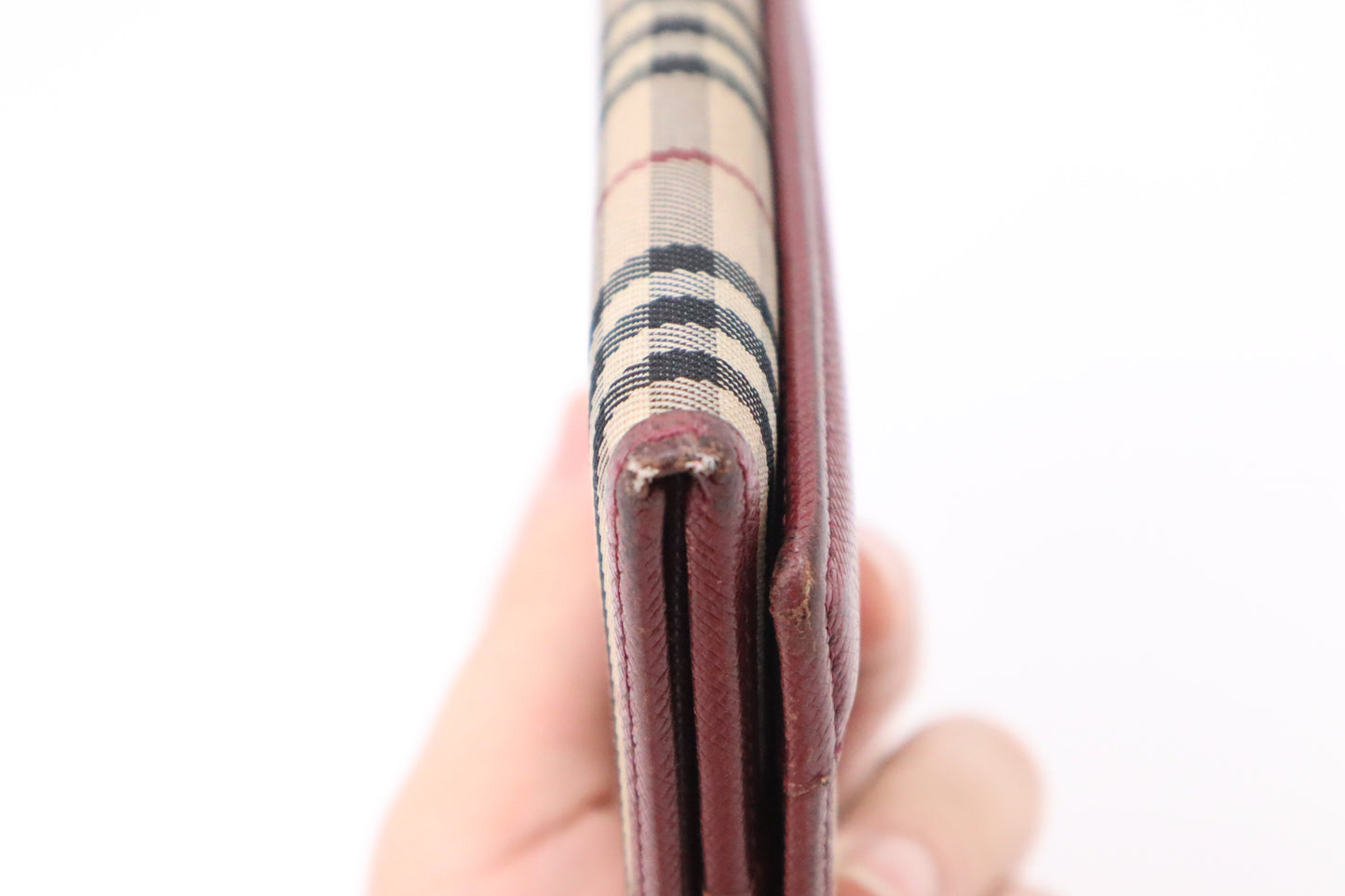 Burberry Bifold Long Wallet in Nova Check Canvas