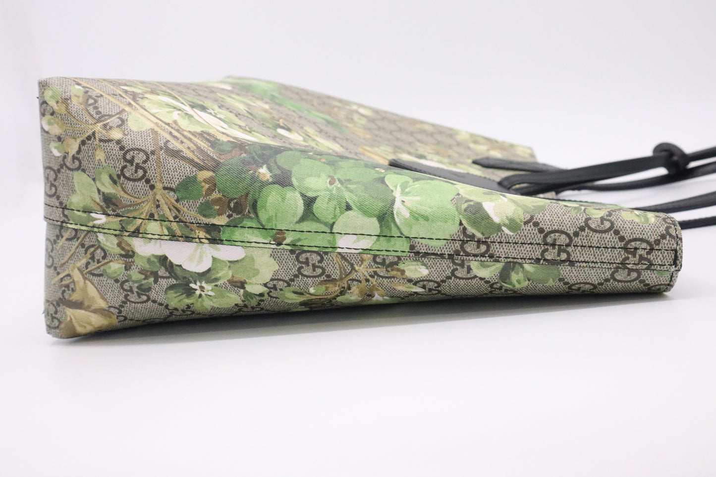 Gucci Reversible Tote in Green Blooms GG Supreme Canvas