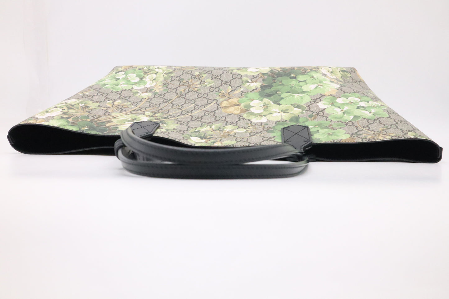 Gucci Reversible Tote in Green Blooms GG Supreme Canvas