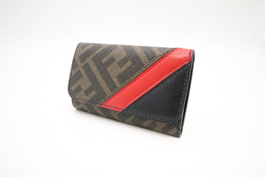 Fendi 6 Ring Key Case in Zucca Canvas