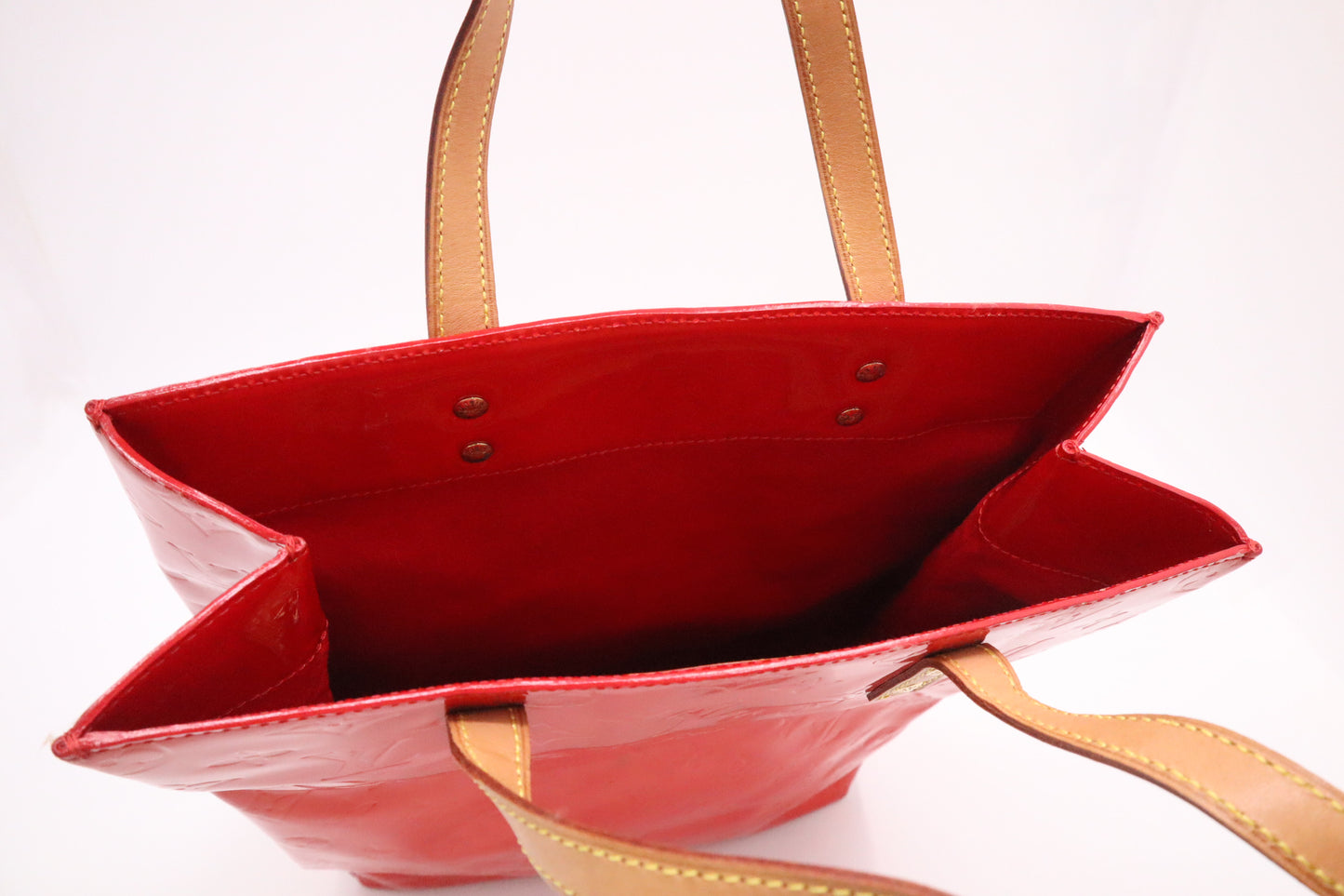 Louis Vuitton Reade MM in Orange Sunset Vernis Leather