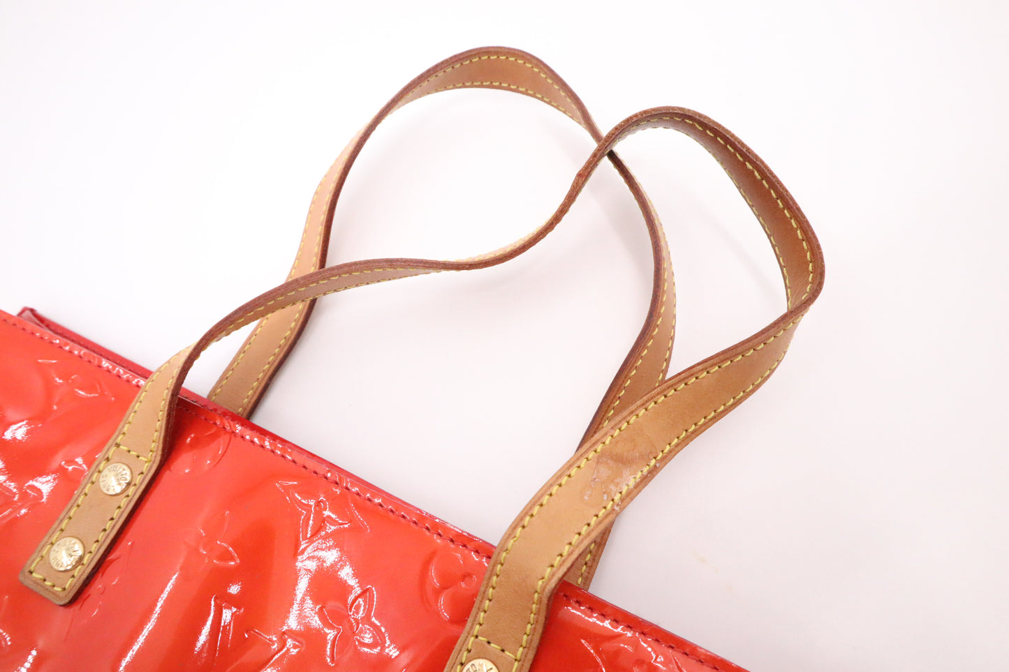 Louis Vuitton Reade MM in Orange Sunset Vernis Leather