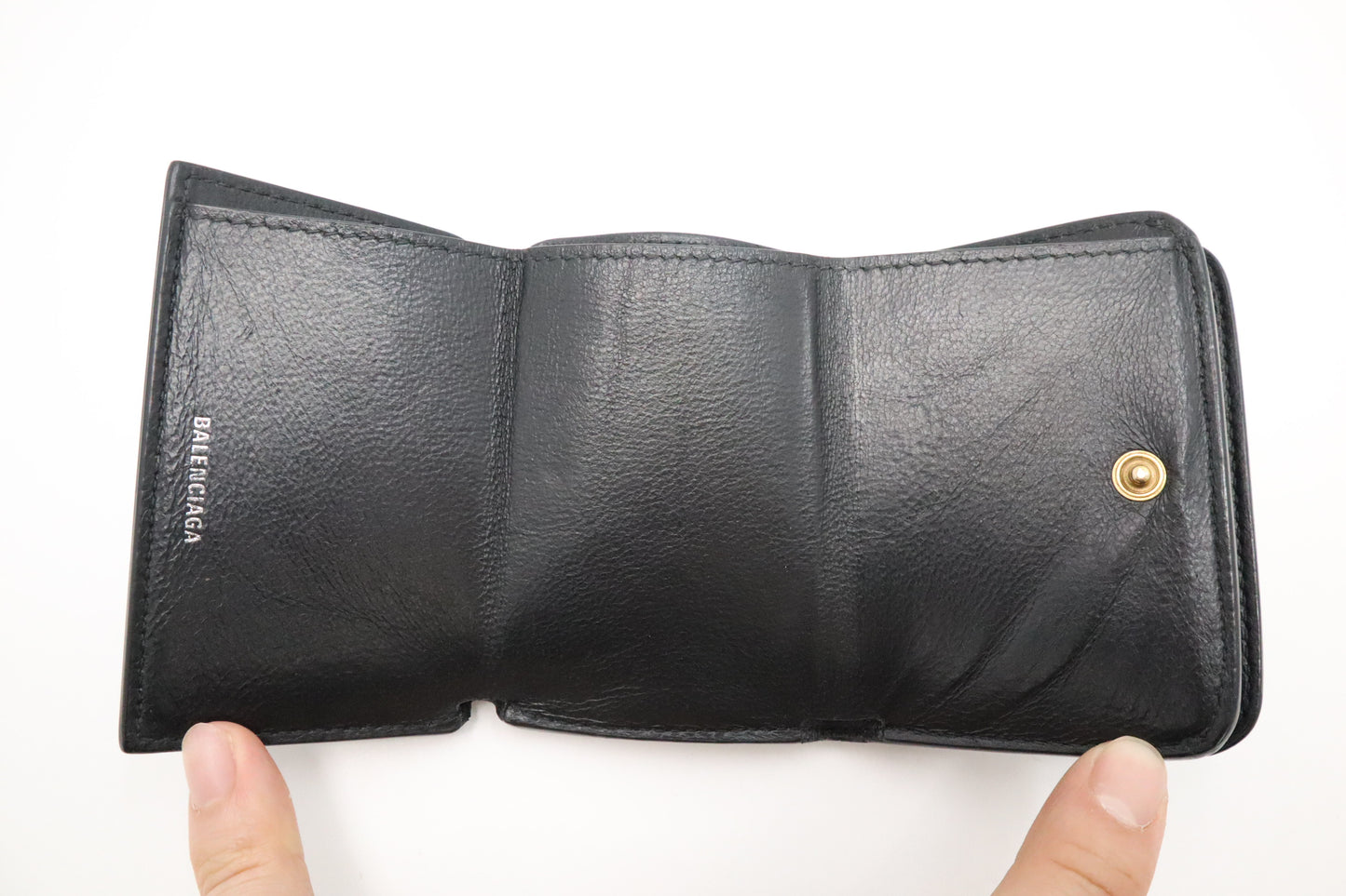 Balenciaga Compact Wallet in Black Leather