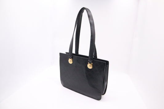 Versace Tote in Black Leather