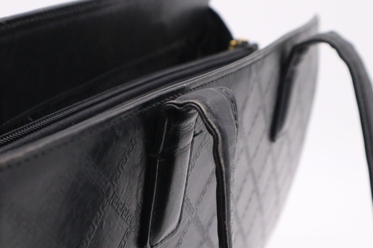 Versace Tote in Black Leather