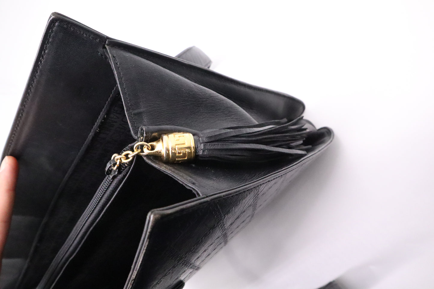 Versace Tote in Black Leather