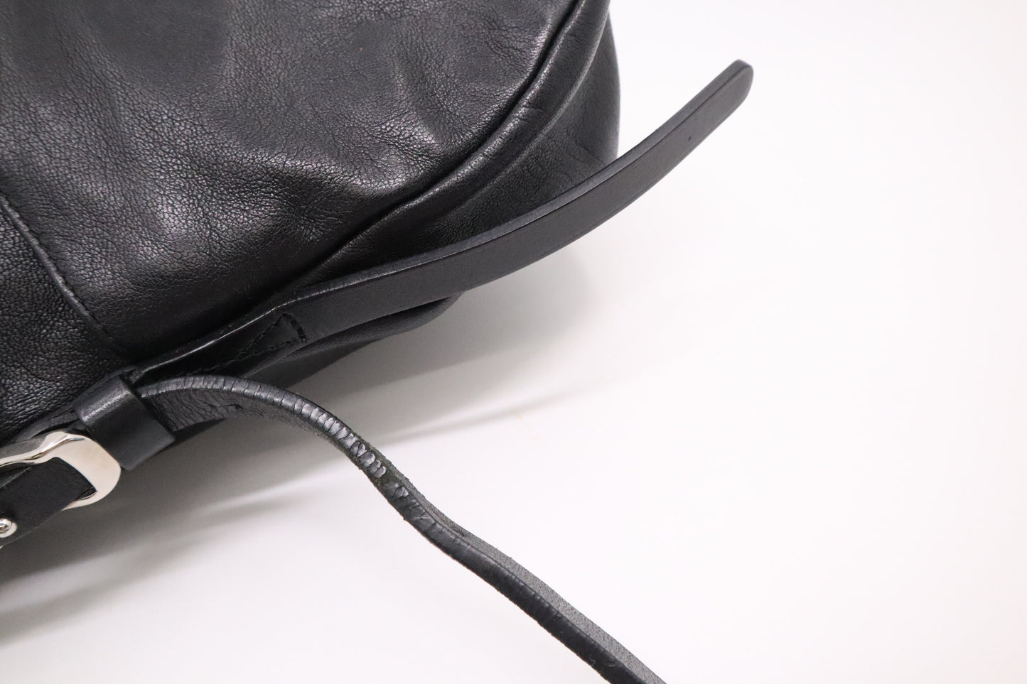 Jimmy Choo Biker Chain Shoulder Bag in Black Leather