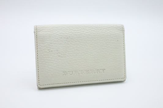 Burberry Card Case in Ivory Leather