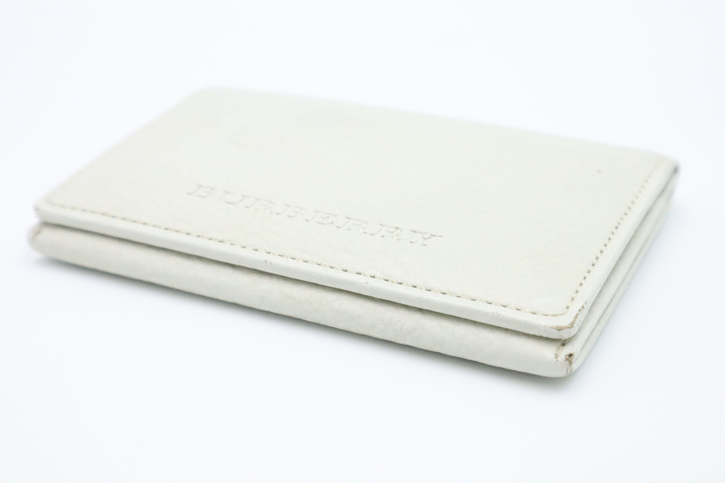 Burberry Card Case in Ivory Leather