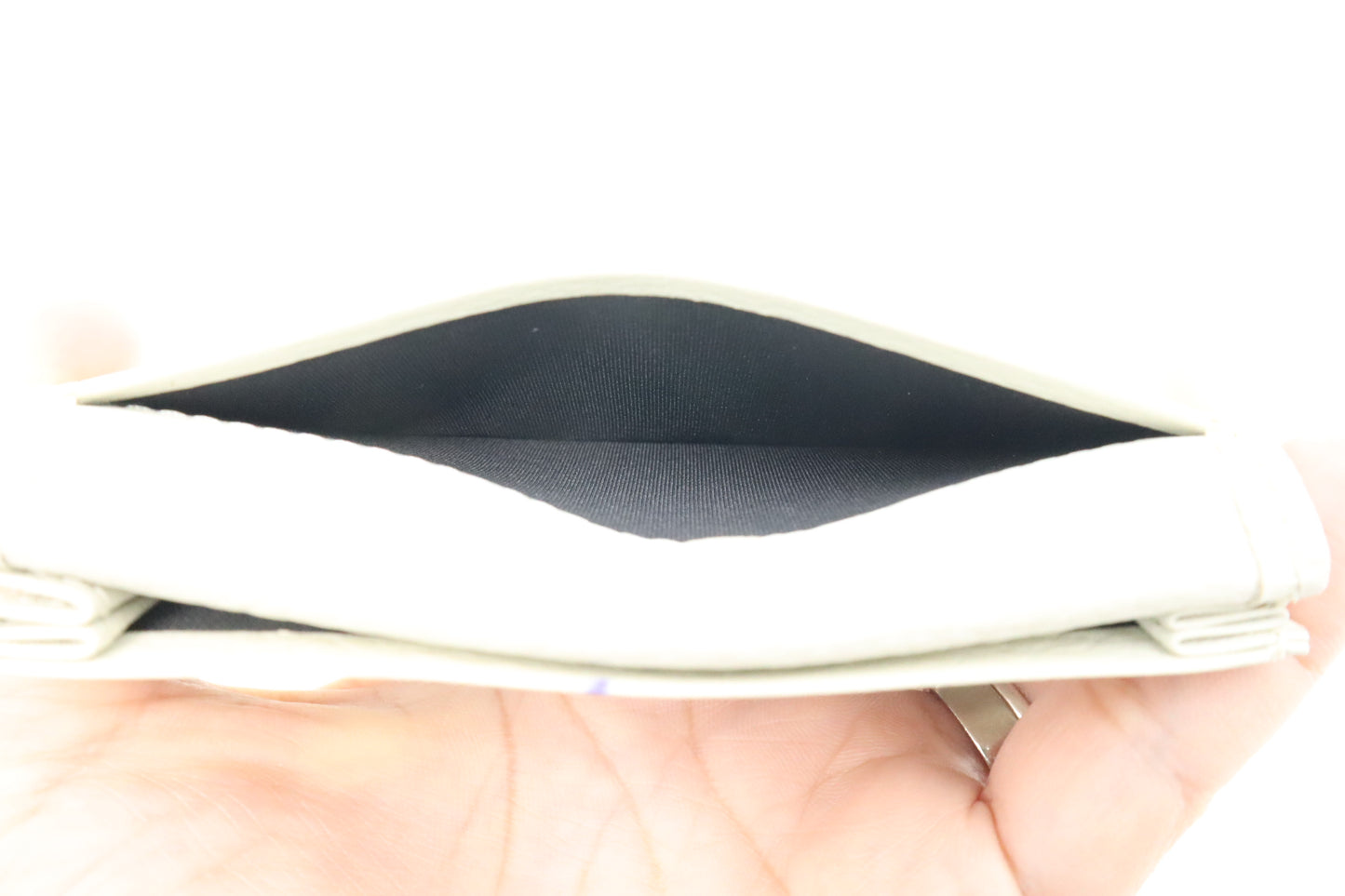Burberry Card Case in Ivory Leather