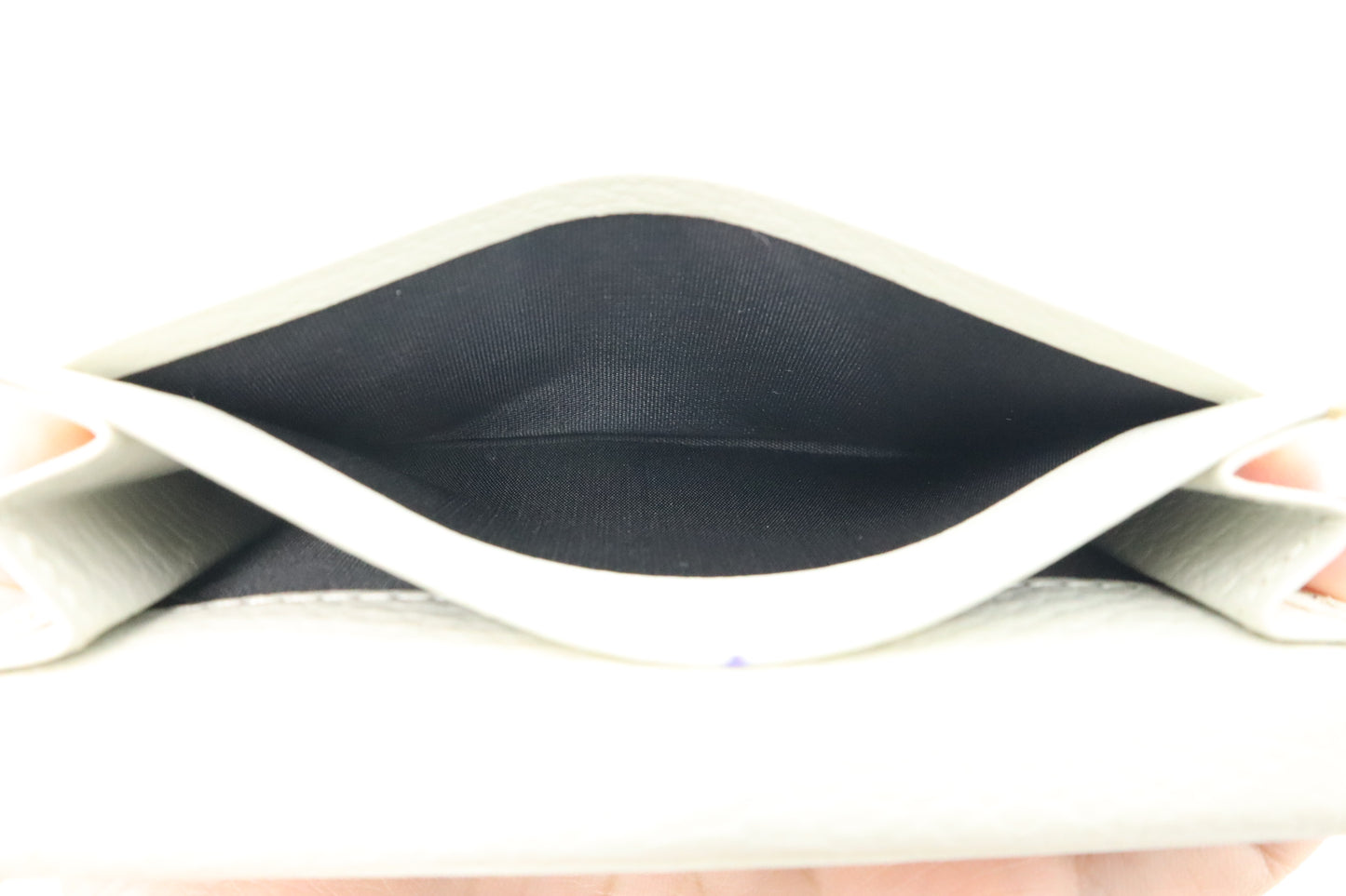 Burberry Card Case in Ivory Leather