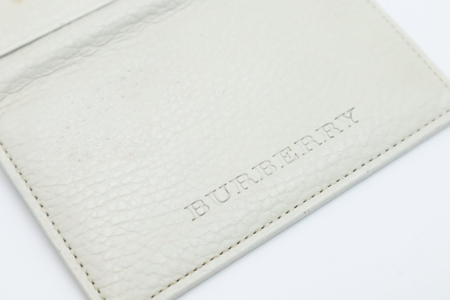 Burberry Card Case in Ivory Leather
