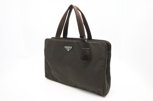 Prada Business Bag in Brown Nylon