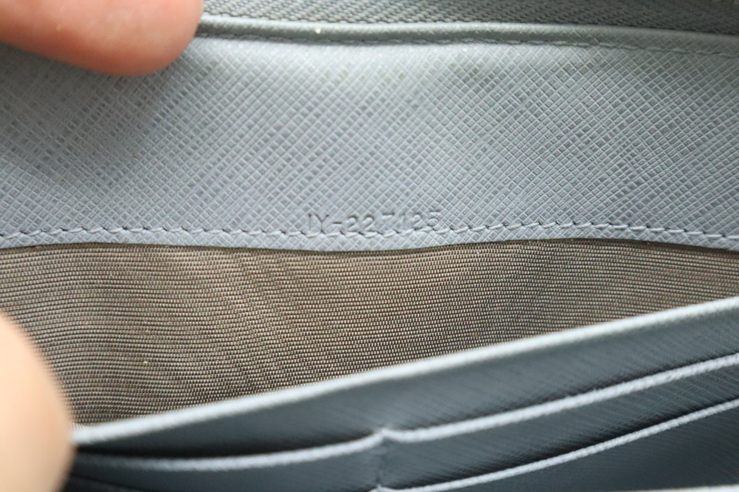 Ferragamo Long Wallet in Grey Leather
