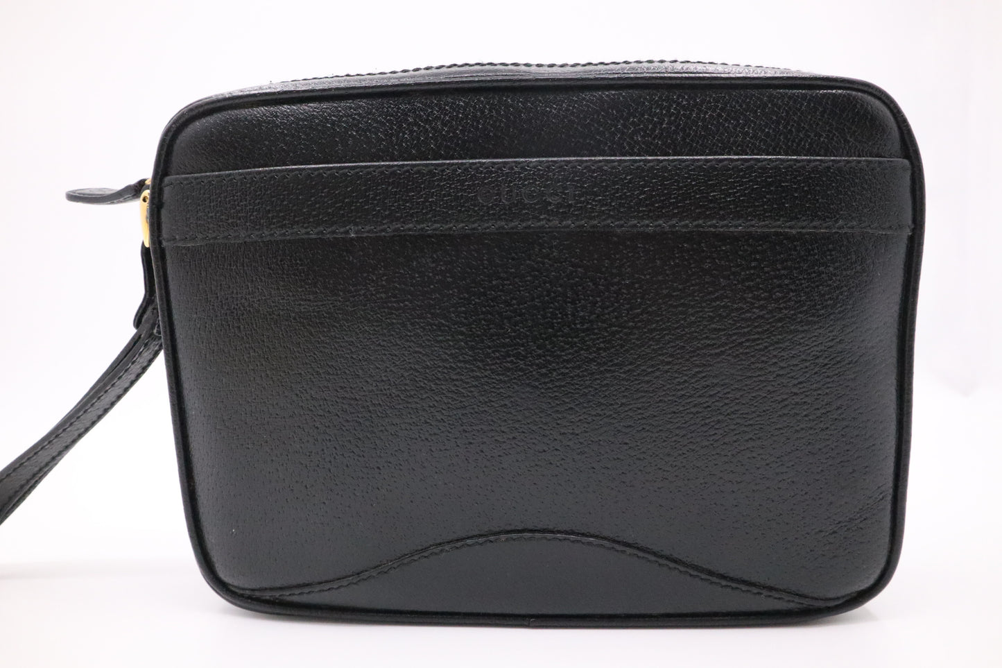 Gucci Wrist Pouch in Black Leather