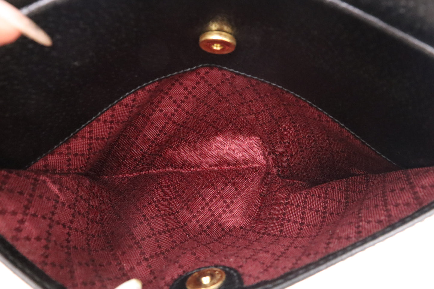 Gucci Wrist Pouch in Black Leather