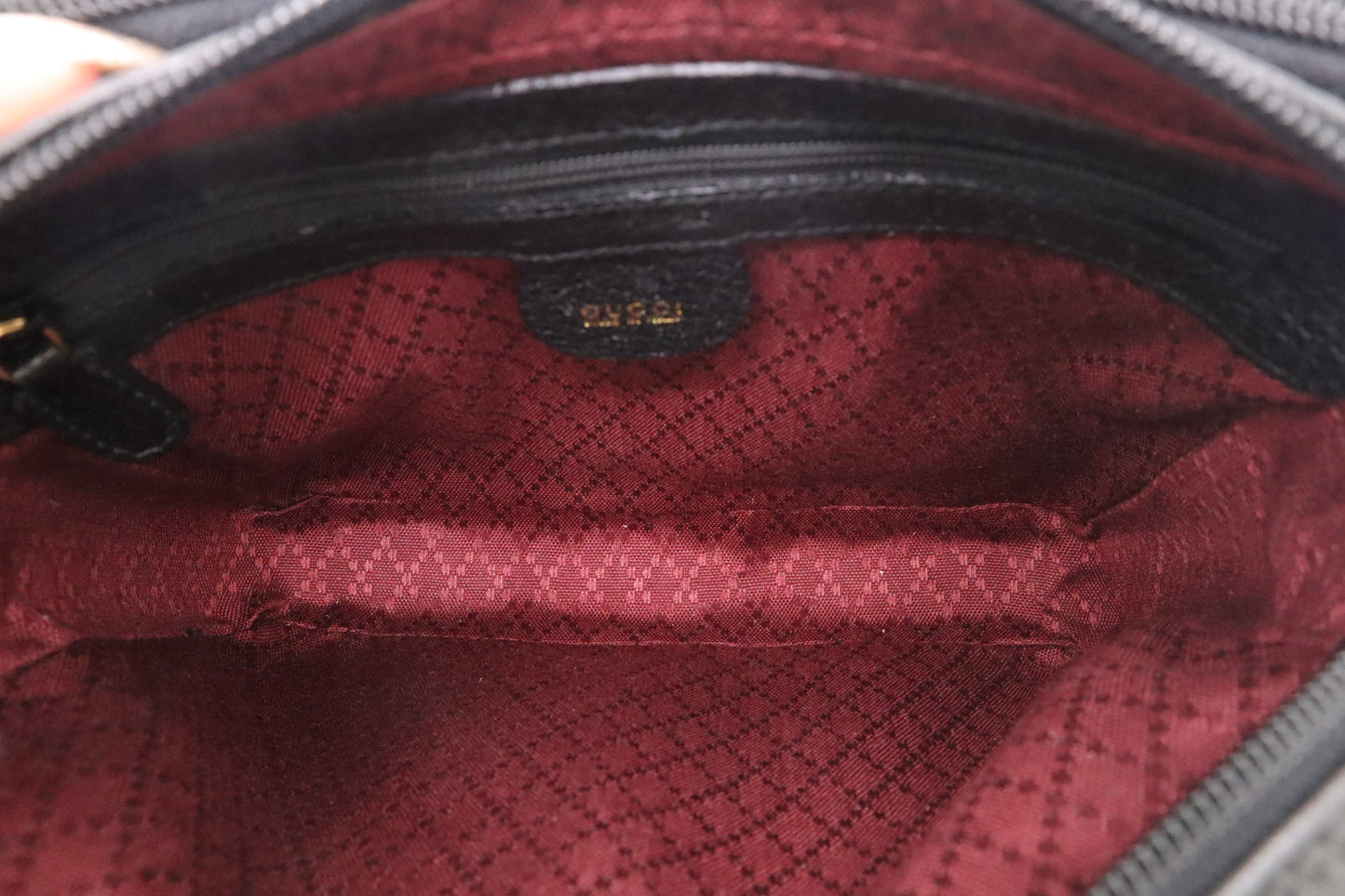 Gucci Wrist Pouch in Black Leather