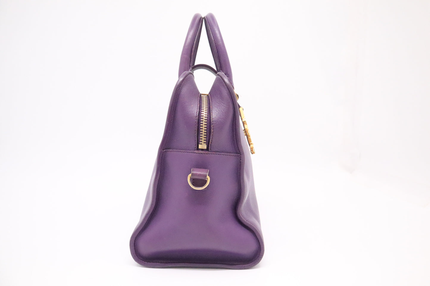YSL Saint Laurent Baby Cabas in Purple Leather