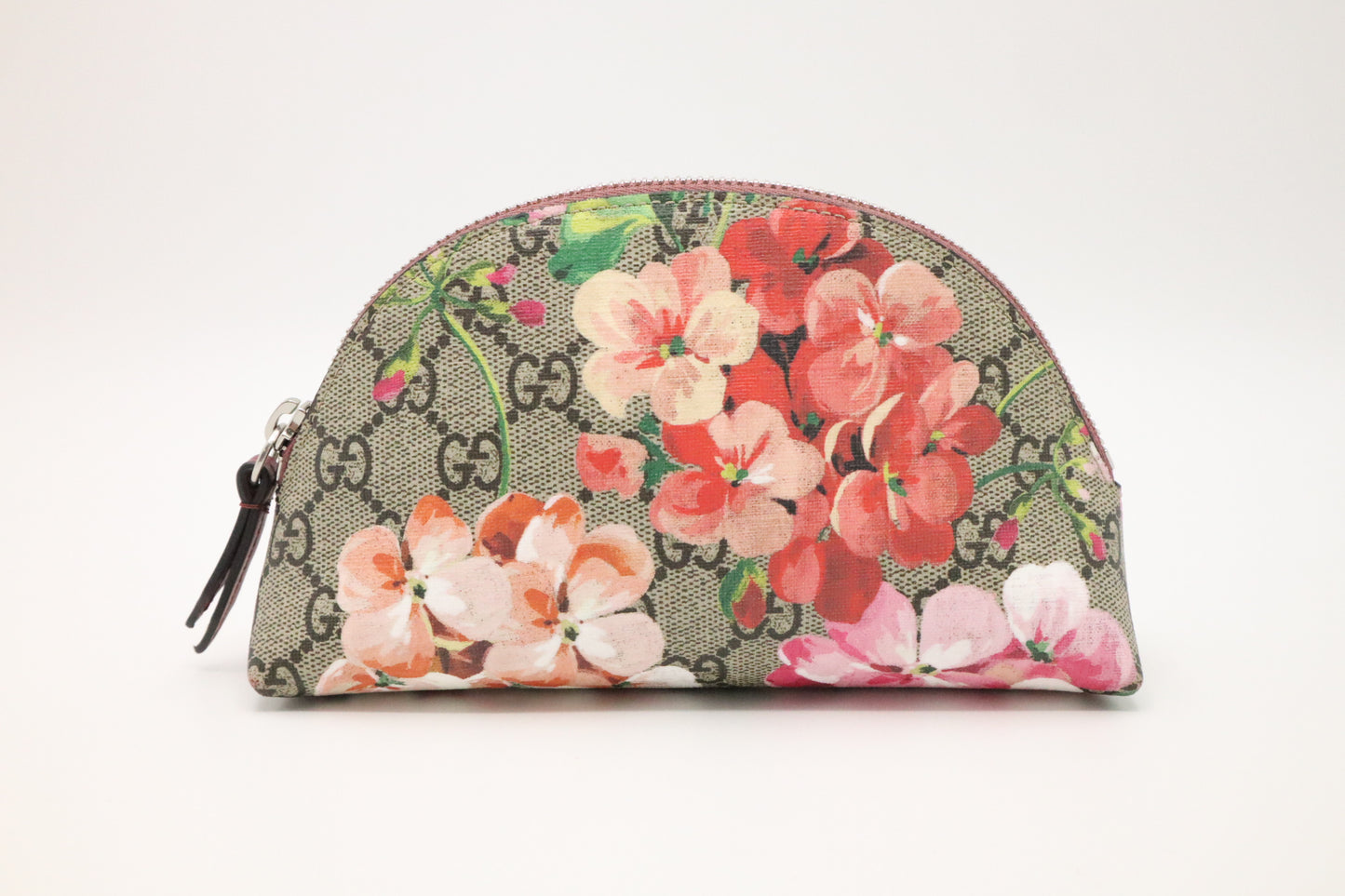 Gucci Pouch in Pink Blooms GG Canvas