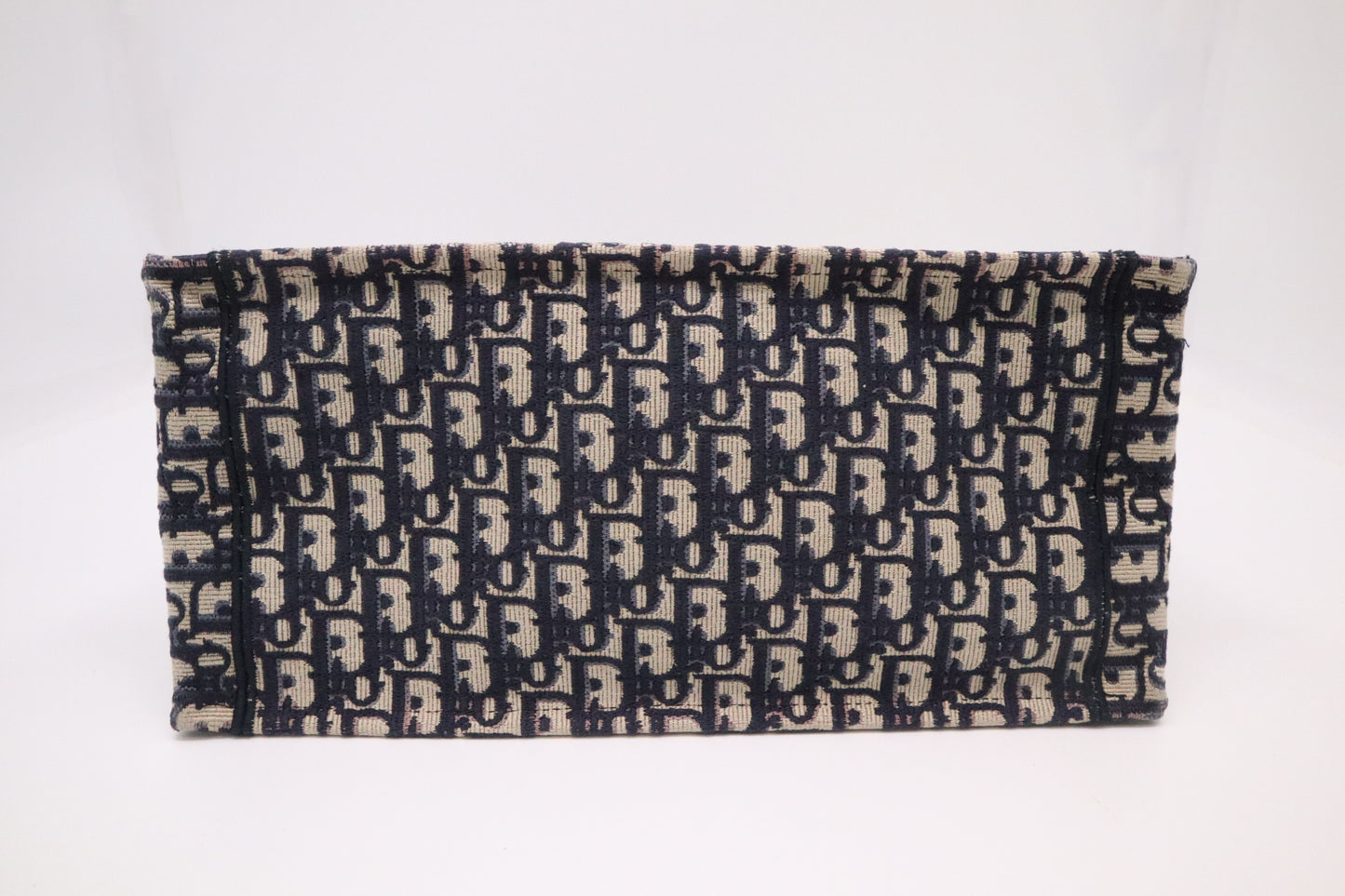 Dior Book Tote Medium in Navy Blue Oblique Embroidery Canvas