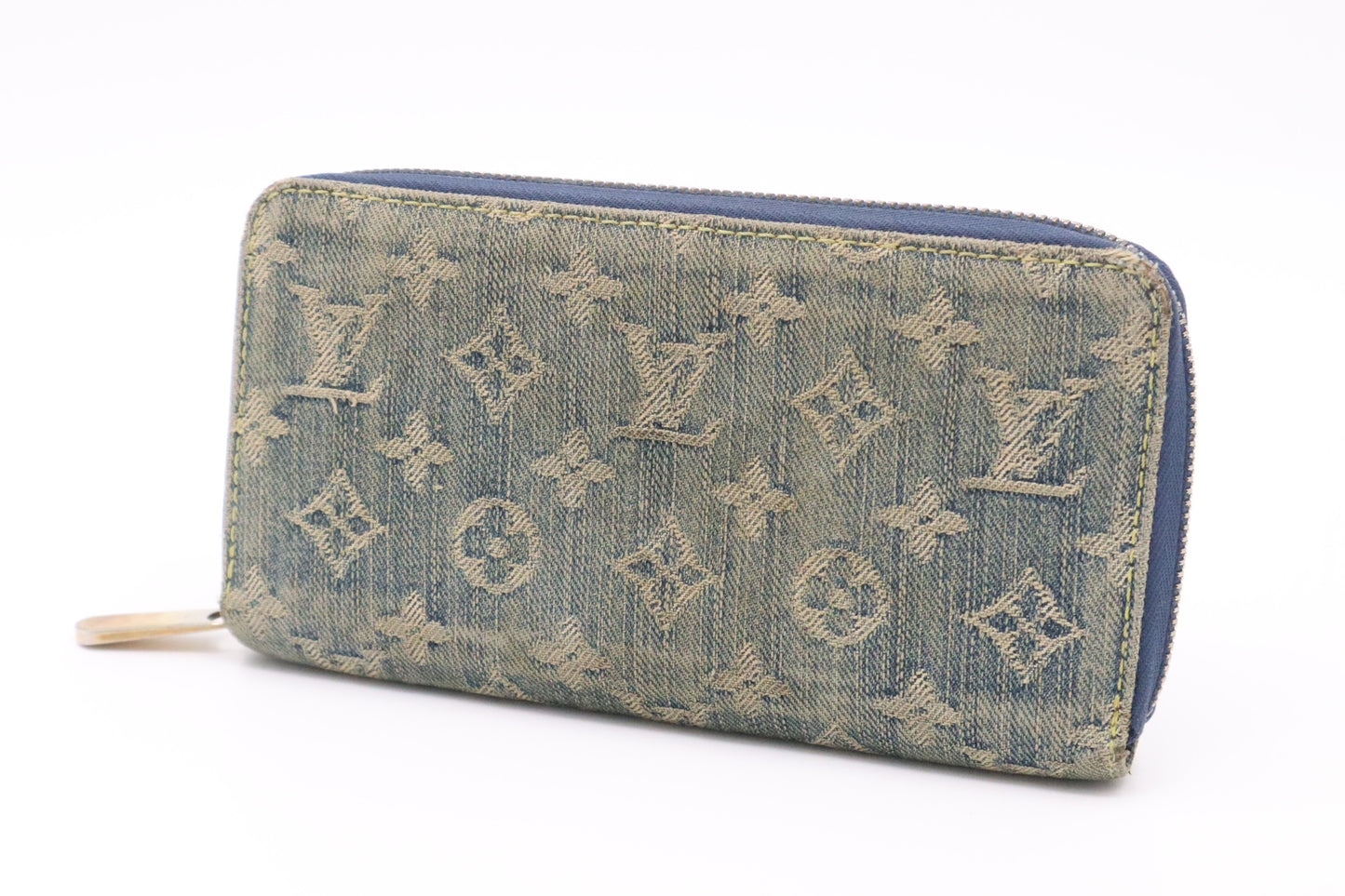 Louis Vuitton Long Zippy Wallet in Denim Monogram Canvas