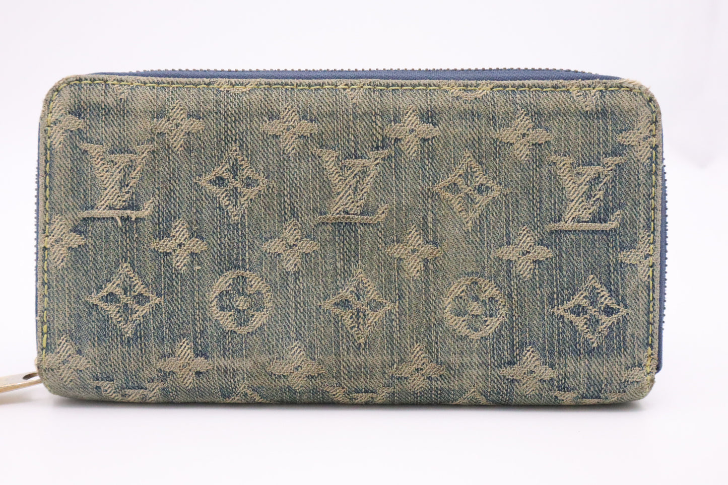 Louis Vuitton Long Zippy Wallet in Denim Monogram Canvas