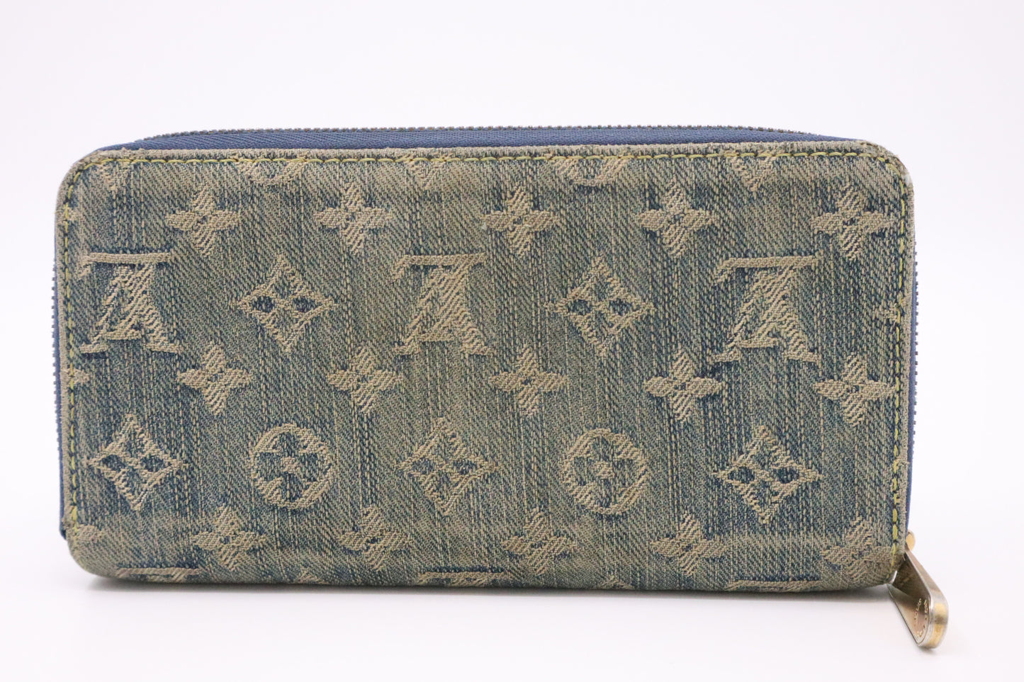 Louis Vuitton Long Zippy Wallet in Denim Monogram Canvas