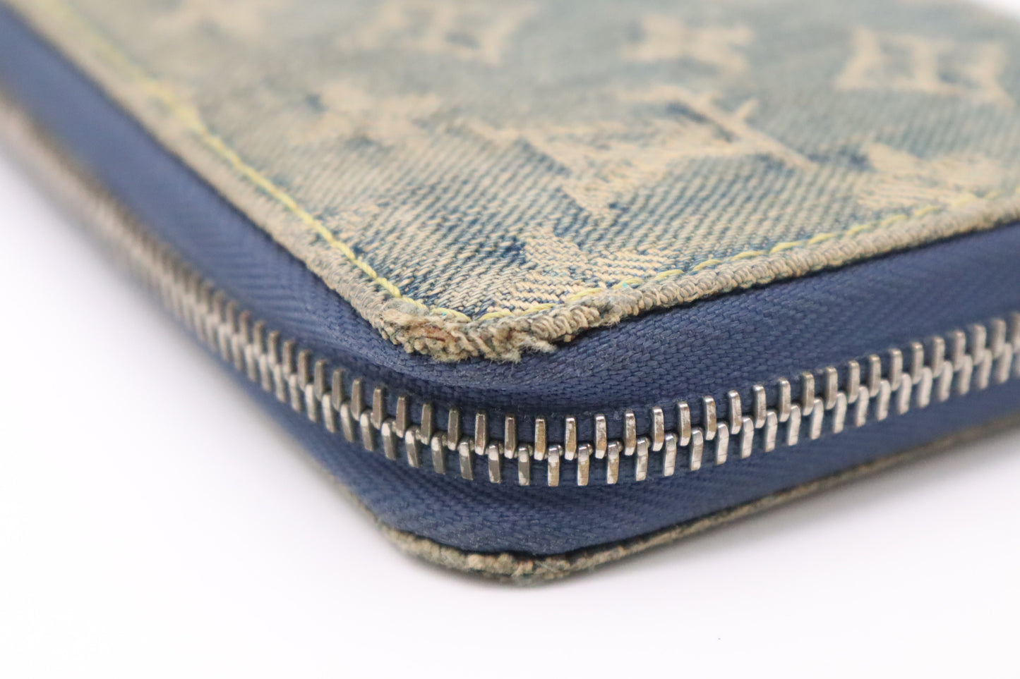Louis Vuitton Long Zippy Wallet in Denim Monogram Canvas