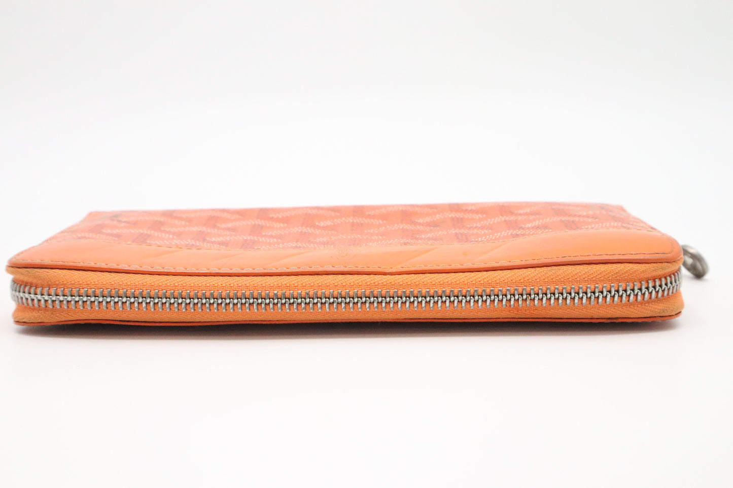 Goyard Long Zippy Wallet in Orange Goyardine Canvas
