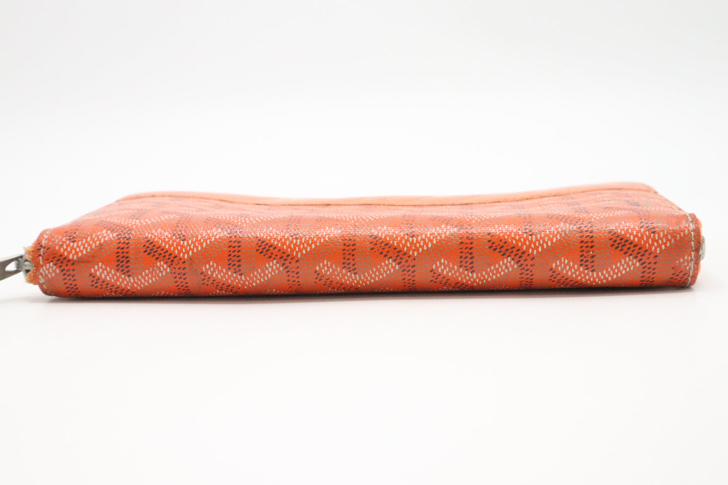 Goyard Long Zippy Wallet in Orange Goyardine Canvas