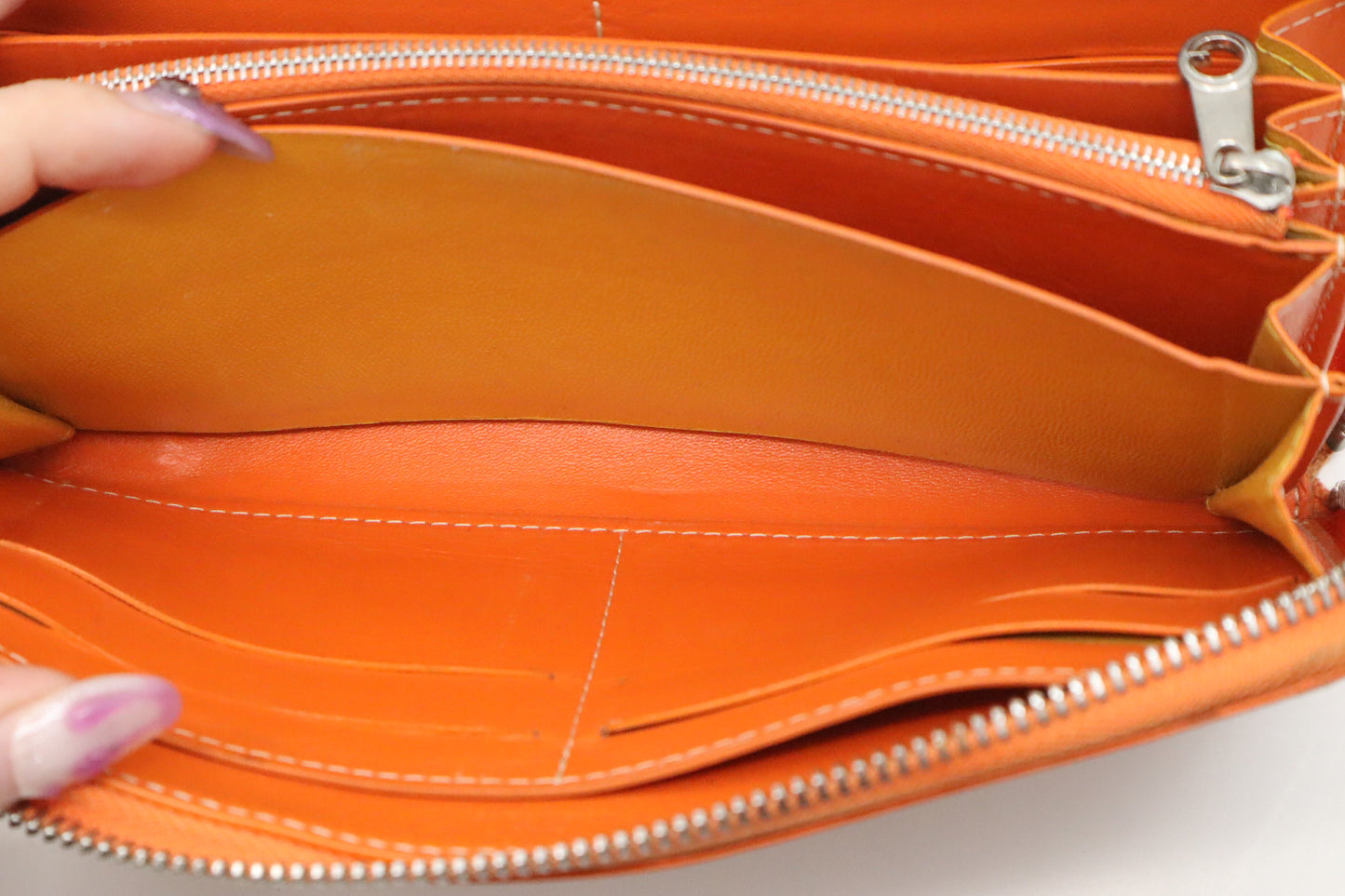 Goyard Long Zippy Wallet in Orange Goyardine Canvas