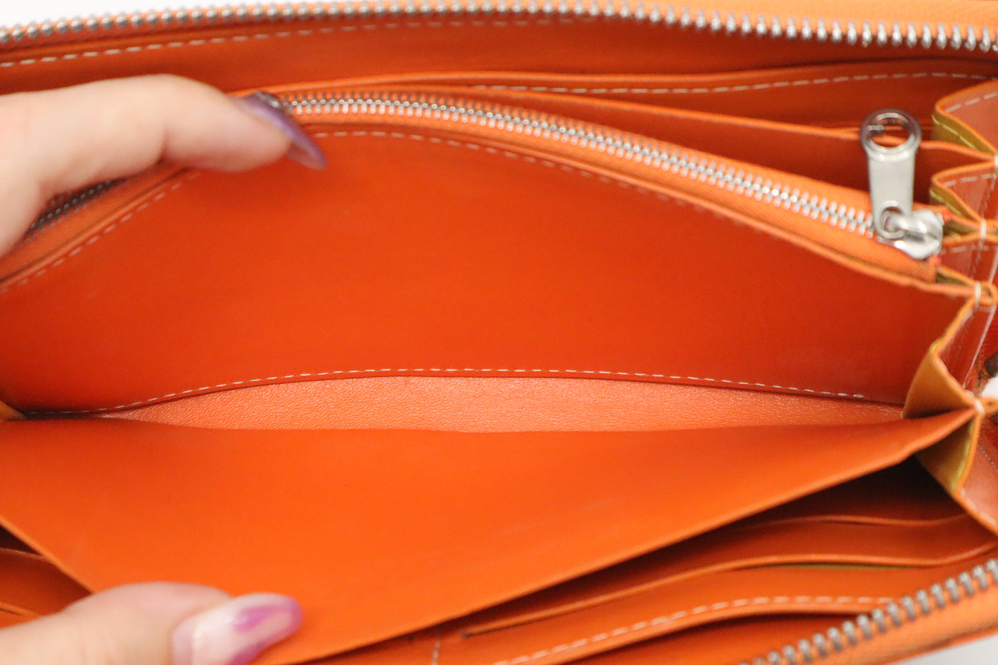 Goyard Long Zippy Wallet in Orange Goyardine Canvas