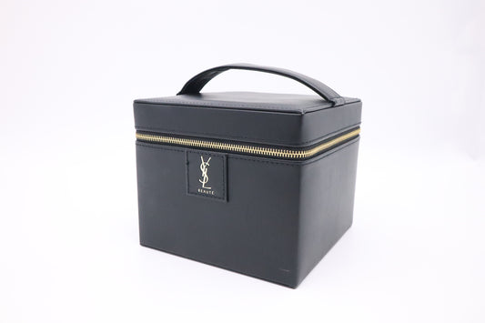 YSL Saint Laurent Vanity Case in Black Leather