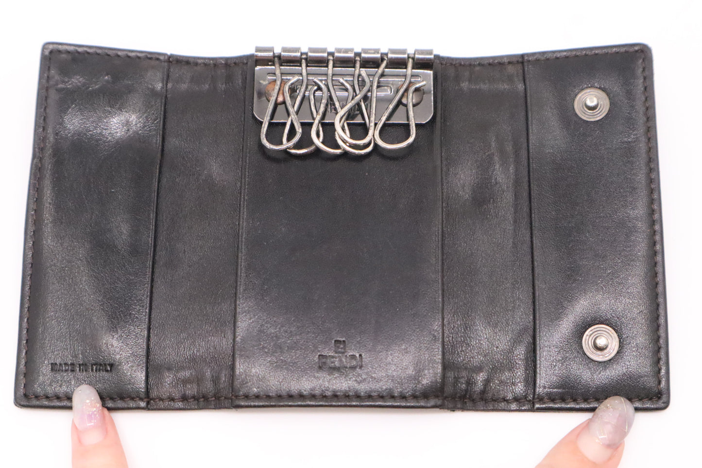 Fendi Key Case in Zucca Canvas