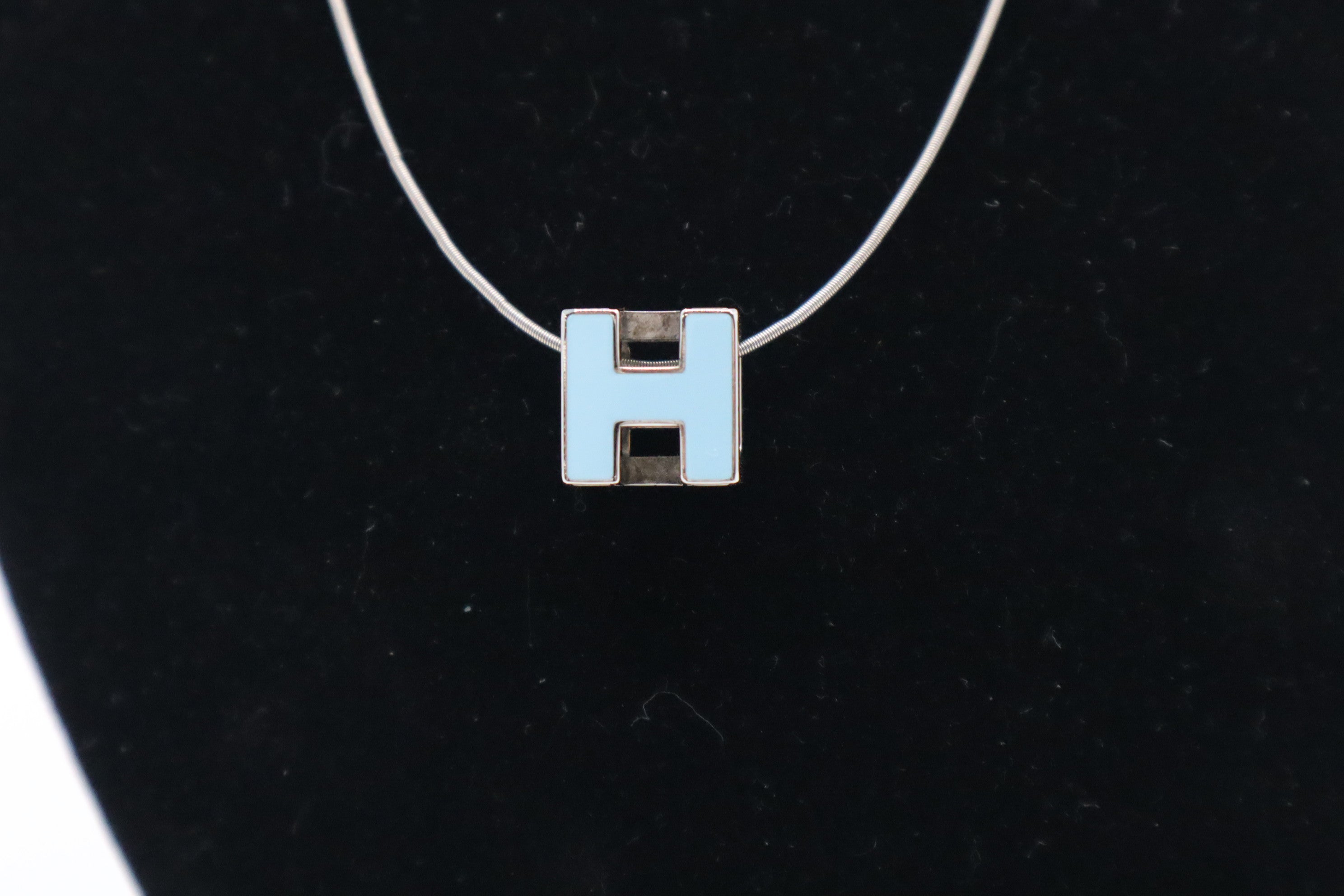 Hermes H Cube Necklace in Light Blue Weekly Lux Drop
