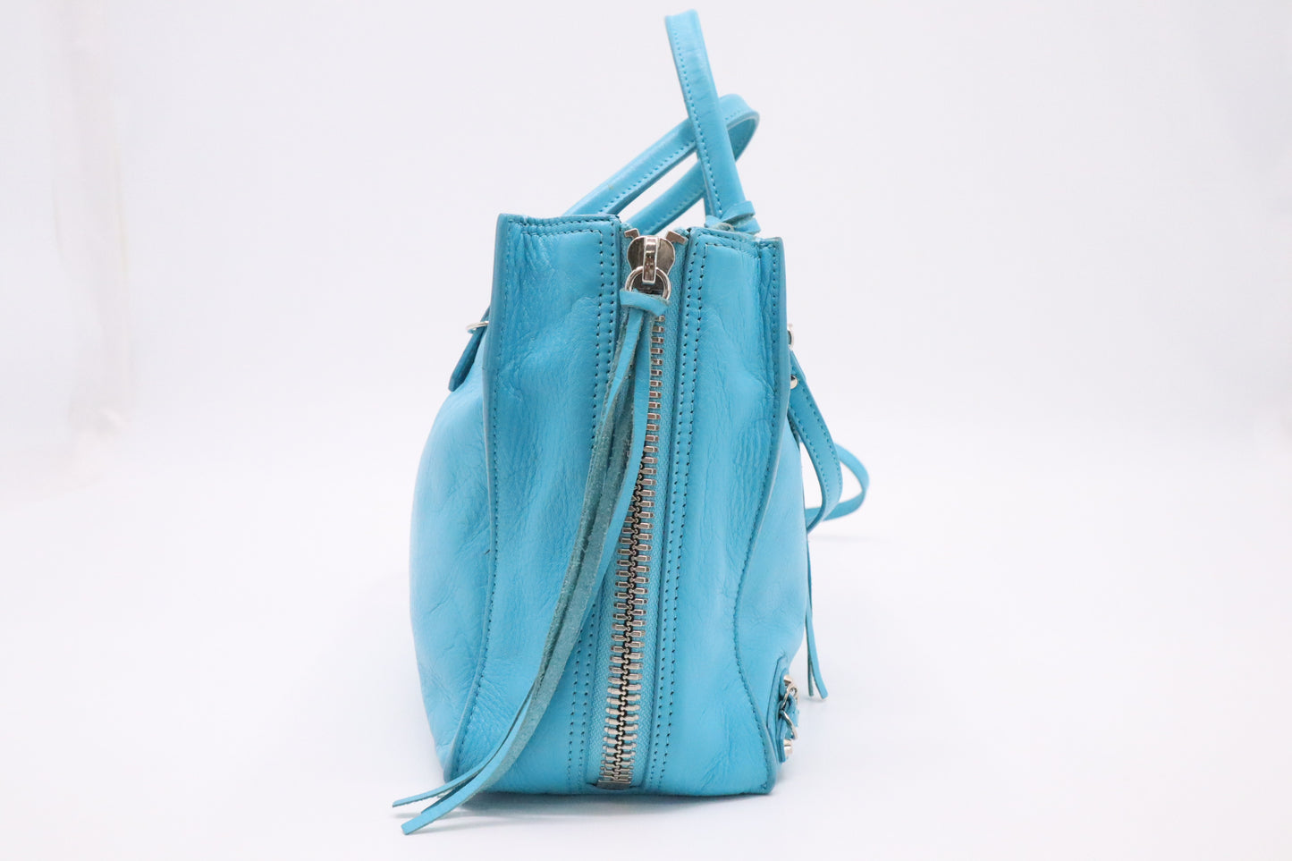 Balenciaga Papier Handbag in Blue Leather