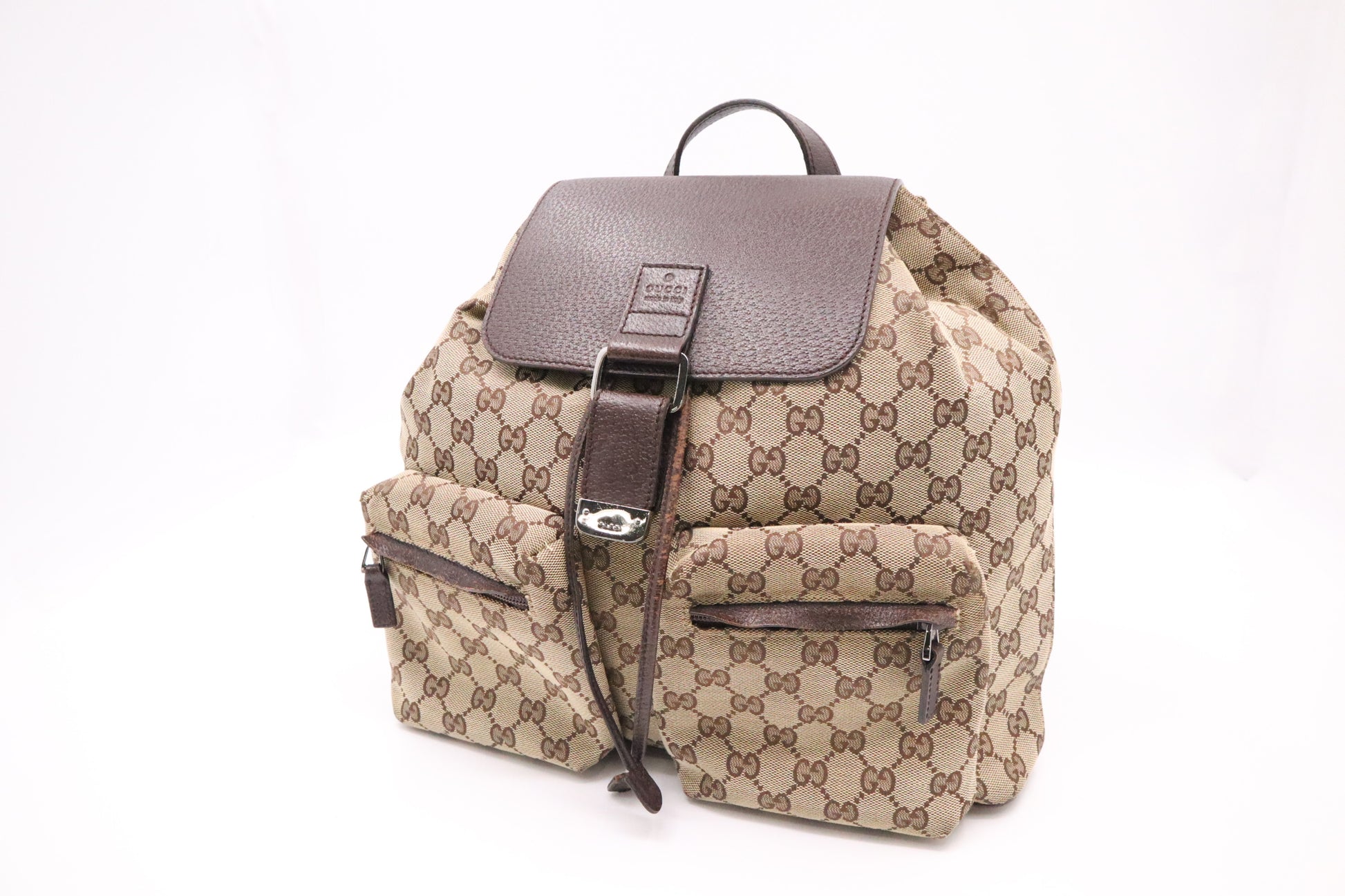 brown leather gucci backpack Gucci Backpack in Brown GG Canvas – Weekly Lux Drop