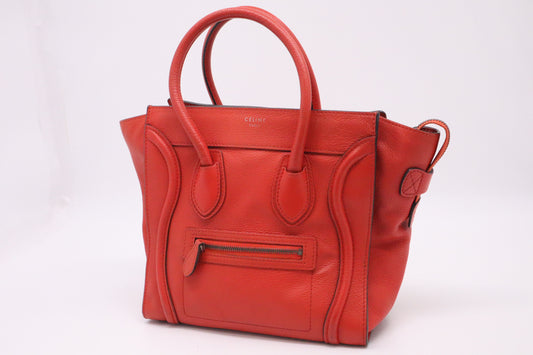 Celine Luggage in Red Leather